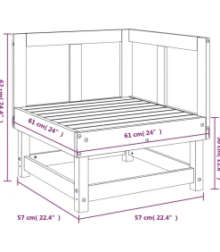 New Tuinhoekbank massief grenenhout zwart Tuinmeubelen