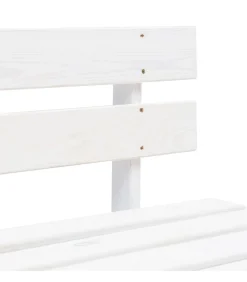 Online Tuinmiddenbank pallet geïmpregneerd grenenhout wit Tuinmeubelen