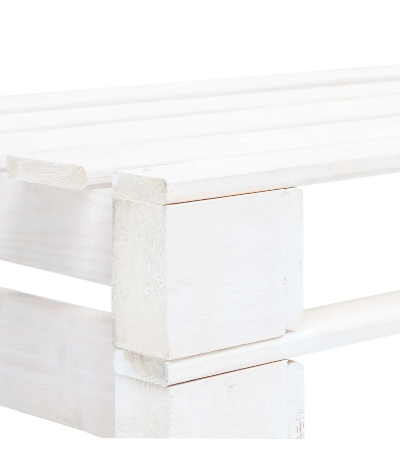 Sale Tuinmiddenbank pallet geïmpregneerd grenenhout wit Tuinmeubelen