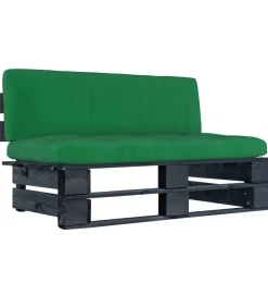 Sale Tuinmiddenbank pallet zwart geïmpregneerd grenenhout Tuinmeubelen