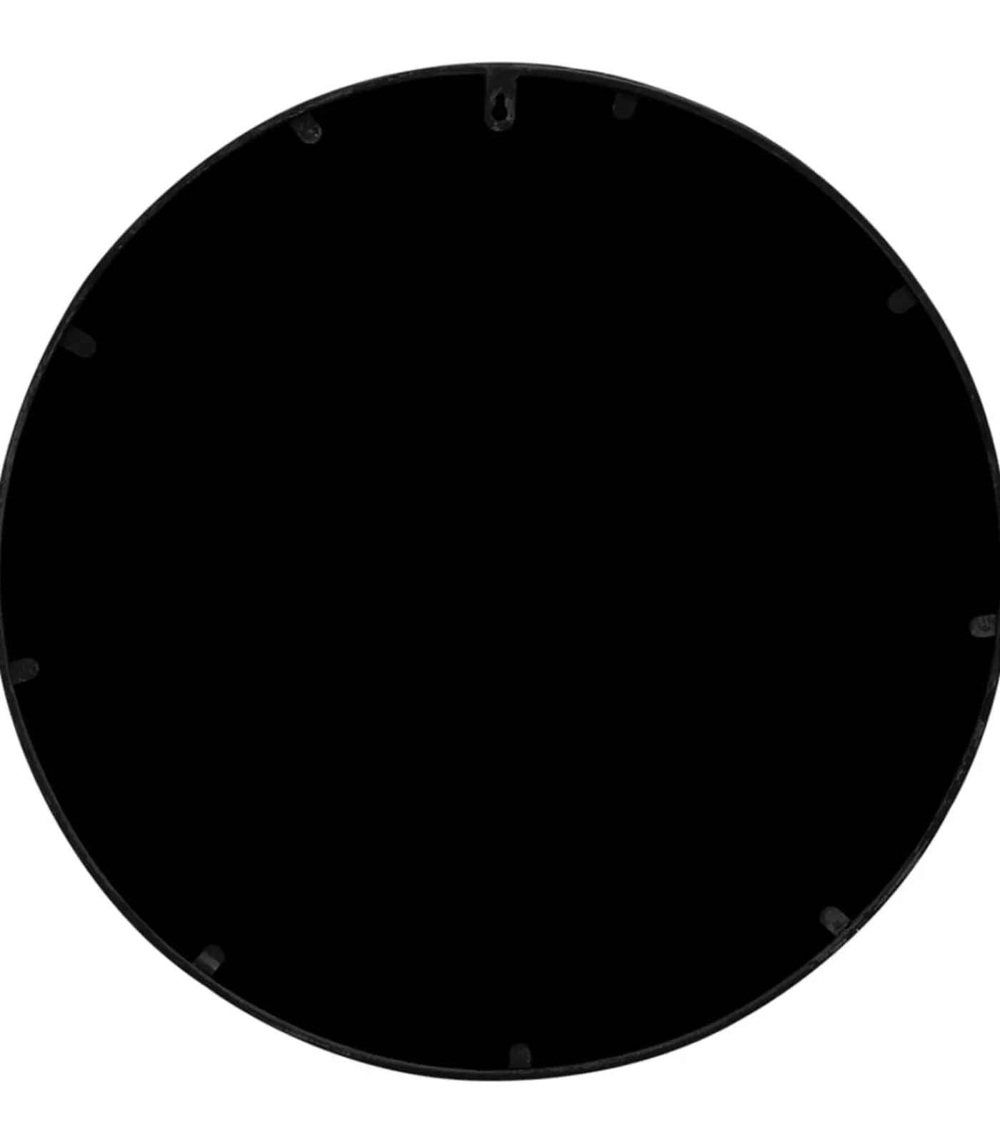 Discount Tuinspiegel rond 40x2,5 cm ijzer zwart Spiegels