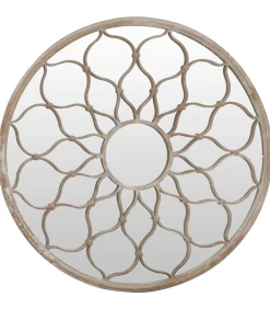 Best Tuinspiegel rond 60x3 cm ijzer zandkleurig Spiegels