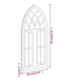 Best Tuinspiegel 70x30 cm ijzer zandkleurig Spiegels