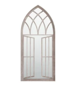 Outlet Tuinspiegel 100x45 cm ijzer zandkleurig Spiegels