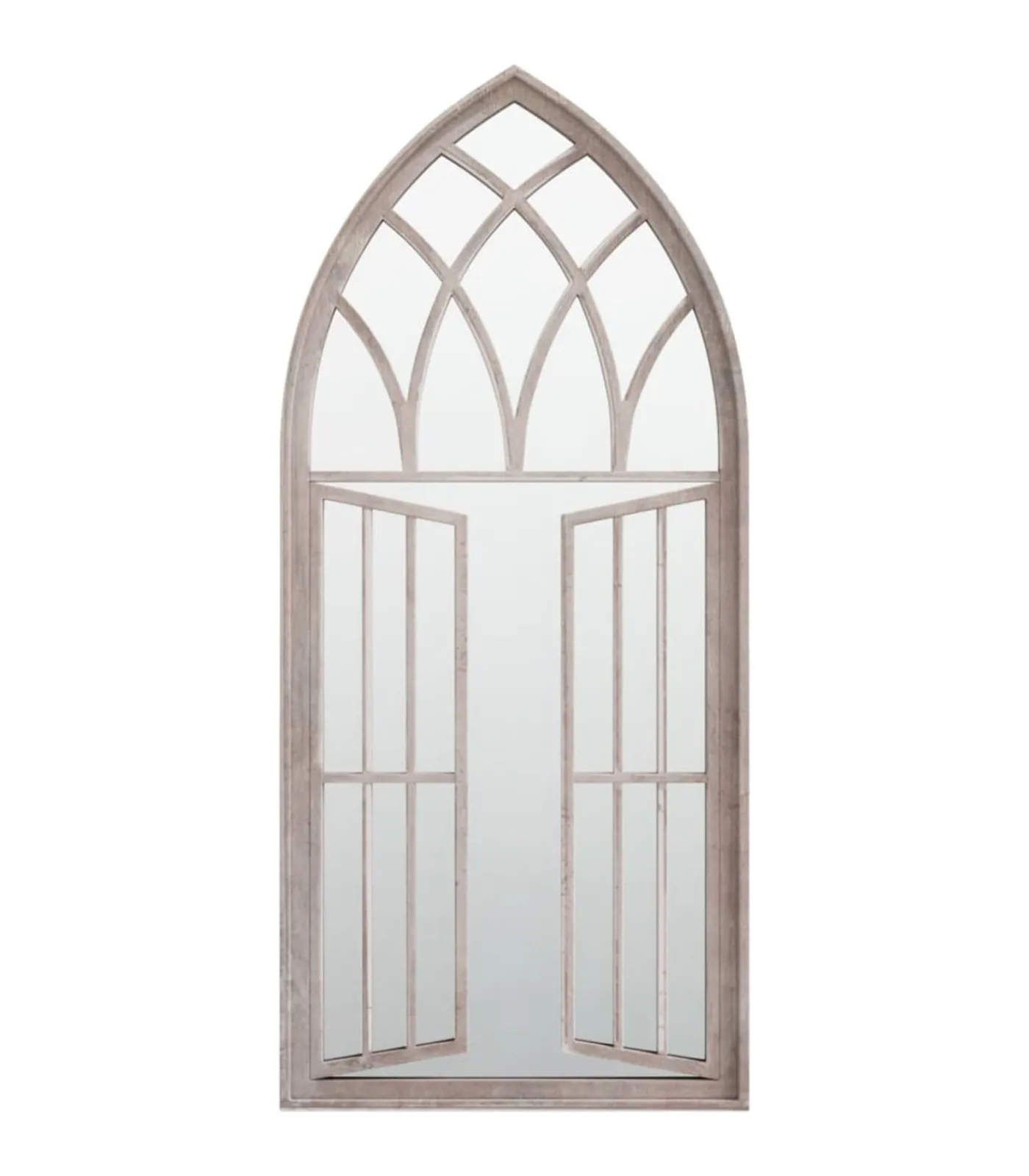 Outlet Tuinspiegel 100x45 cm ijzer zandkleurig Spiegels