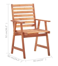 Sale Tuinstoelen 2 st met kussens massief acaciahout Tuinmeubelen