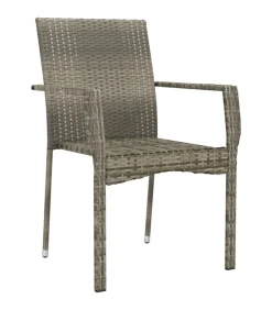 Online Tuinstoelen 2 st met kussens poly rattan grijs Tuinmeubelen