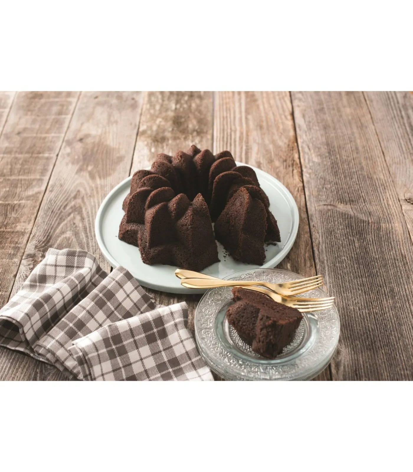 Hot Tulband Bakvorm Vintage Star Bundt Zilver ø 26 cm / 2.4 liter Bakken