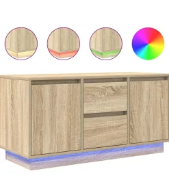 Hot Tv-meubel met LED-verlichting 100x41x50 cm sonoma eikenkleurig Meubels