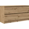 New Tv-meubel 100x35x54 cm bewerkt hout artisanaal eikenkleurig Meubels