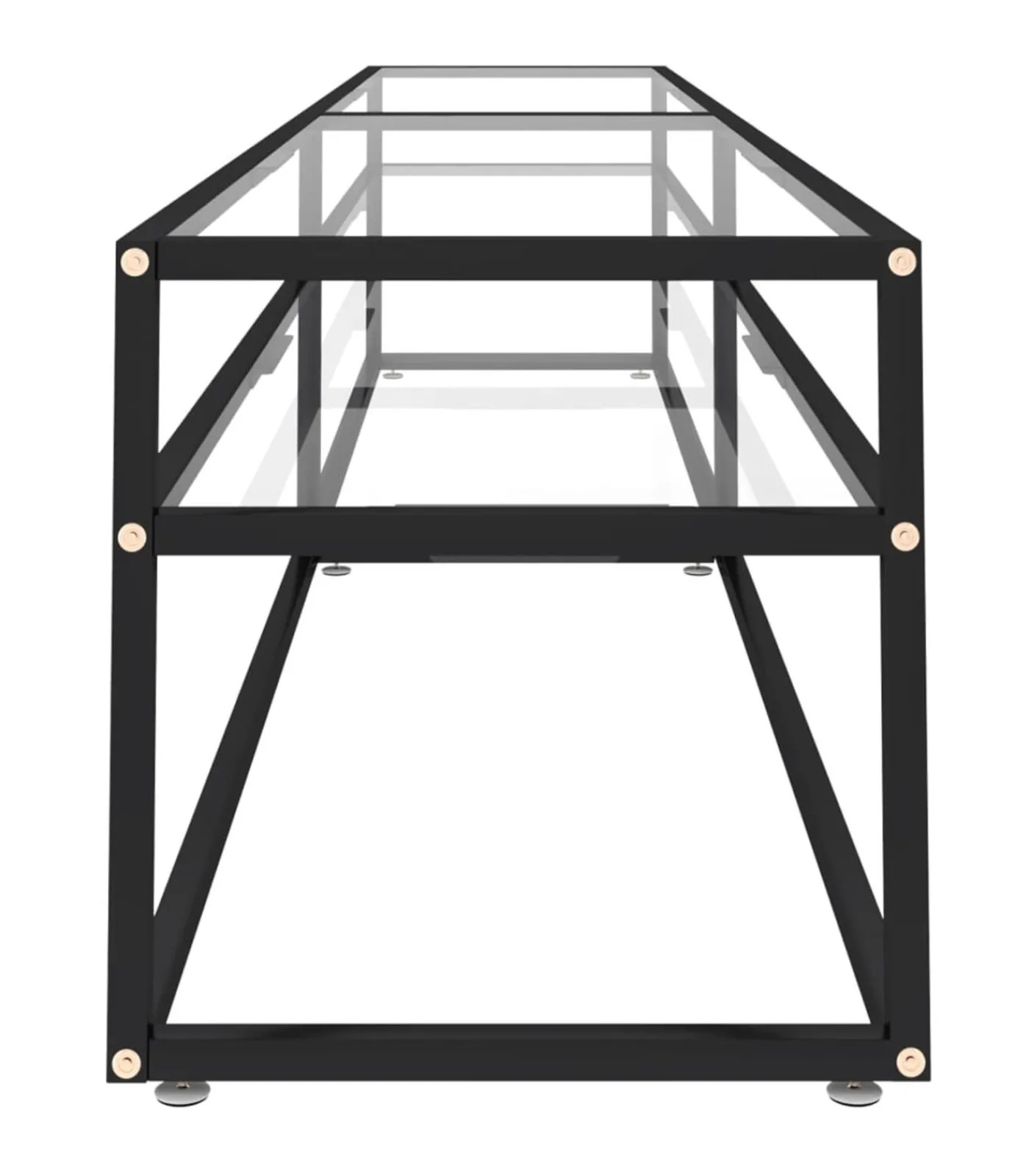 Hot Tv-meubel 220x40x40,5 cm gehard glas transparant Meubels