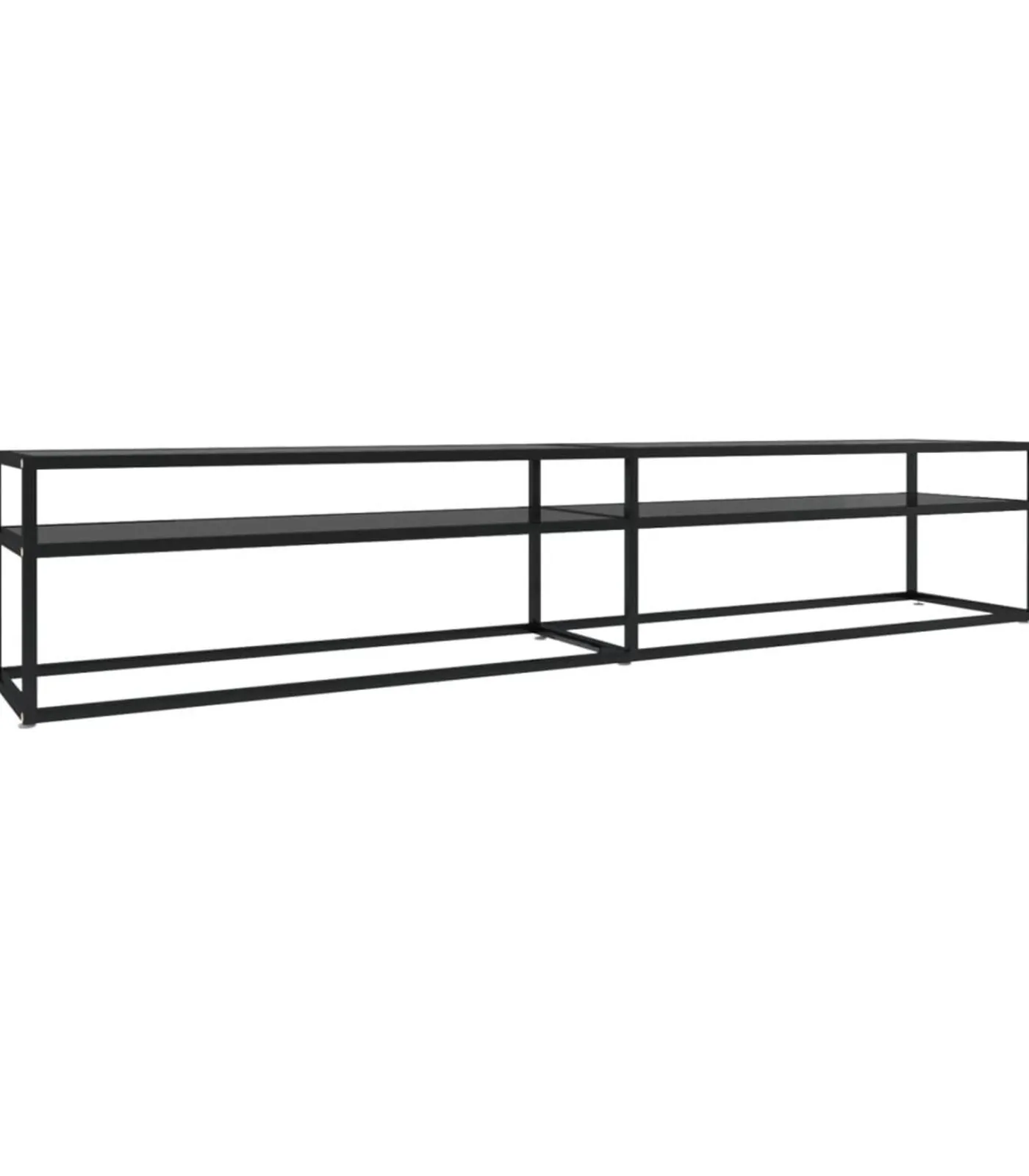 Sale Tv-meubel 220x40x40,5 cm gehard glas zwart Meubels