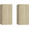 Tv-meubels 2 st 30,5x30x60 cm bewerkt hout sonoma eikenkleurig Meubels