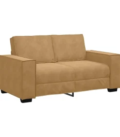 Outlet Tweezitsbank 120 cm fluweel bruin Zetels