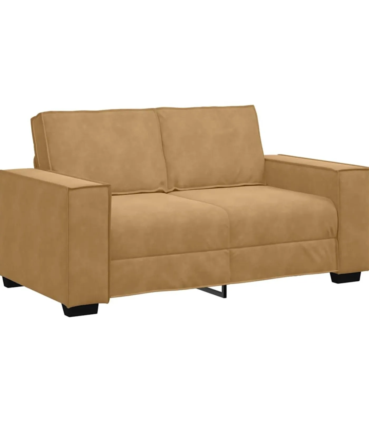 Outlet Tweezitsbank 120 cm fluweel bruin Zetels