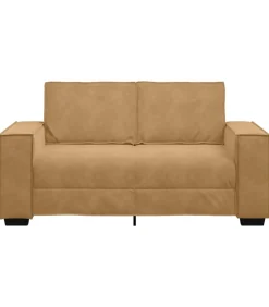 Outlet Tweezitsbank 120 cm fluweel bruin Zetels