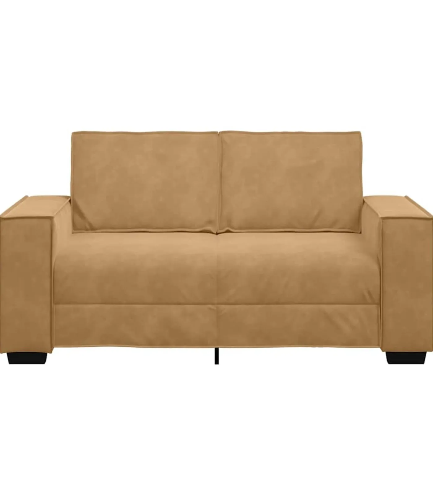 Outlet Tweezitsbank 120 cm fluweel bruin Zetels