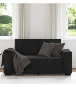 Discount Tweezitsbank 120 cm fluweel zwart Zetels