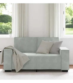 Online Tweezitsbank 120 cm fluweel lichtgrijs Zetels