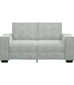 Online Tweezitsbank 120 cm fluweel lichtgrijs Zetels