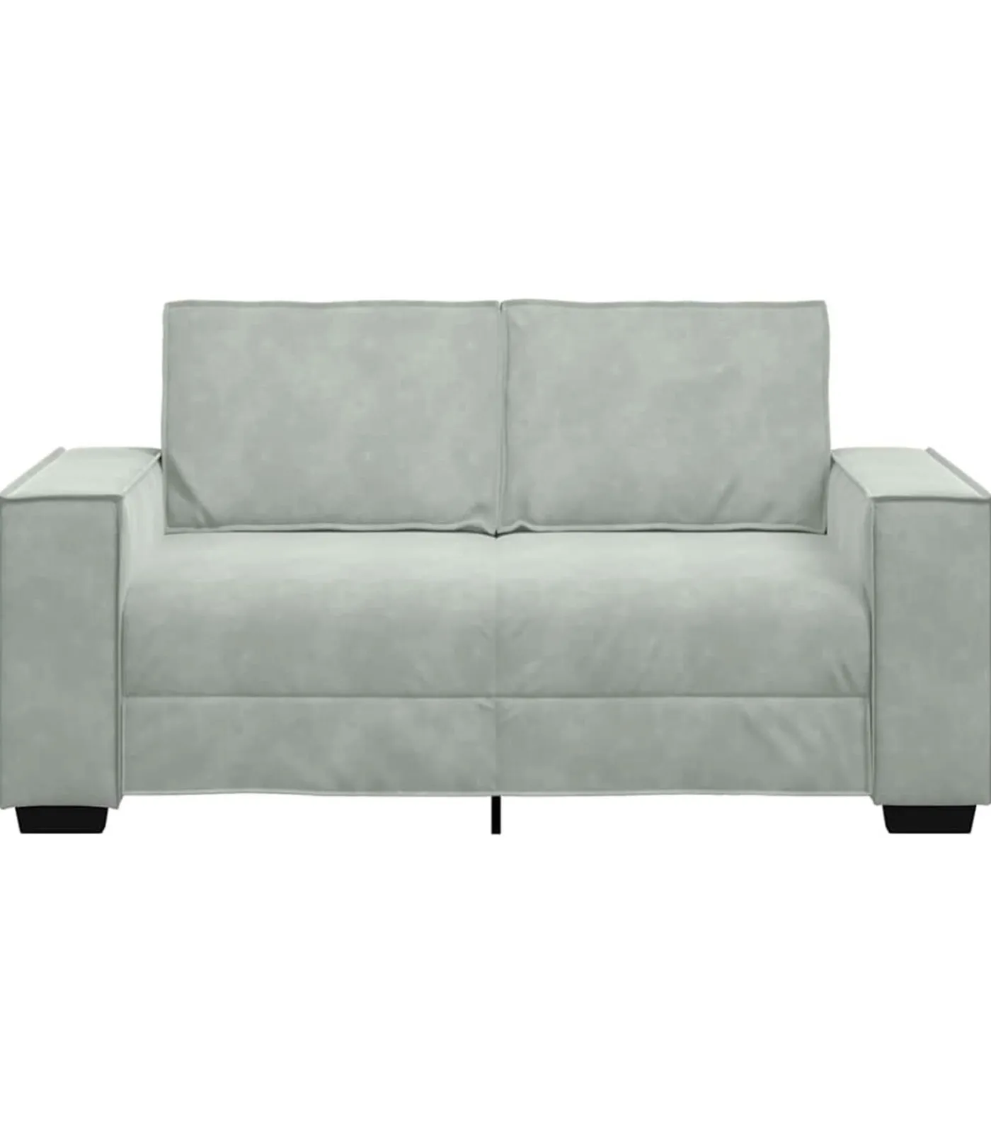 Online Tweezitsbank 120 cm fluweel lichtgrijs Zetels