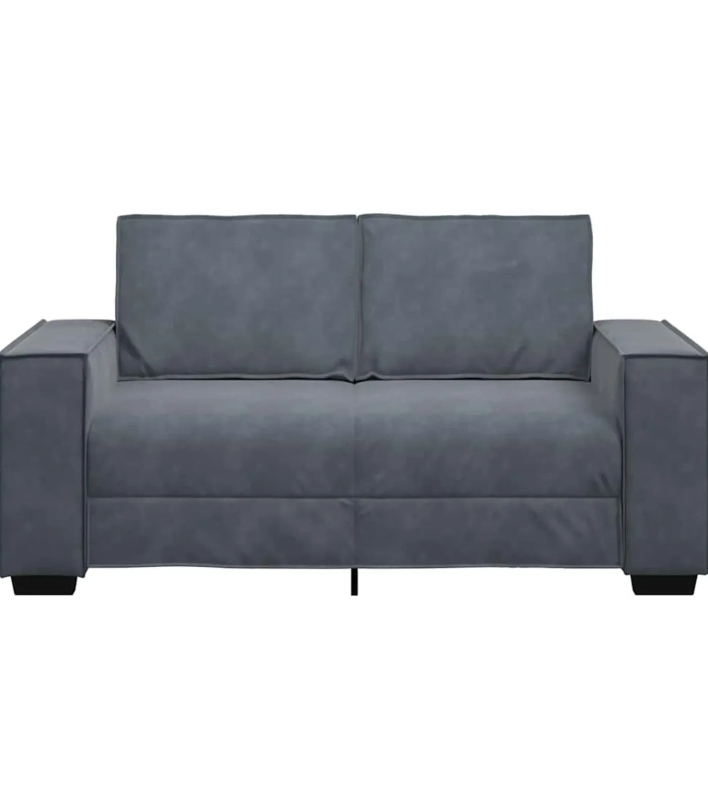 Discount Tweezitsbank 120 cm fluweel donkergrijs Zetels