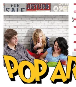 Hot Urban Friends & Coffee Behang bakstenen grijs en wit Decoratie