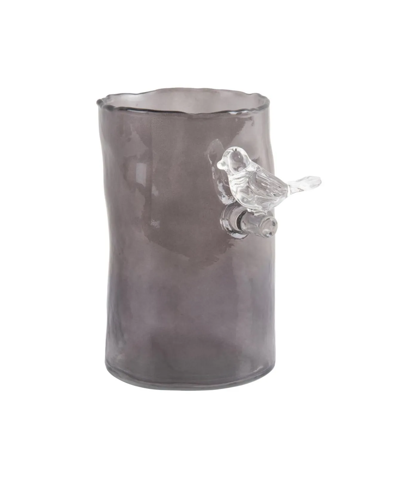Outlet Vaas Bird On Branch - Donkergrijs - 9.5x9.5x15cm Vazen