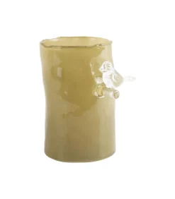 New Vaas Bird On Branch - Legergroen - 9.5x9.5x15cm Vazen