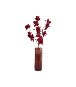 Outlet Vaas Bird On Branch - Rode oker - 9.5x9.5x27cm Vazen