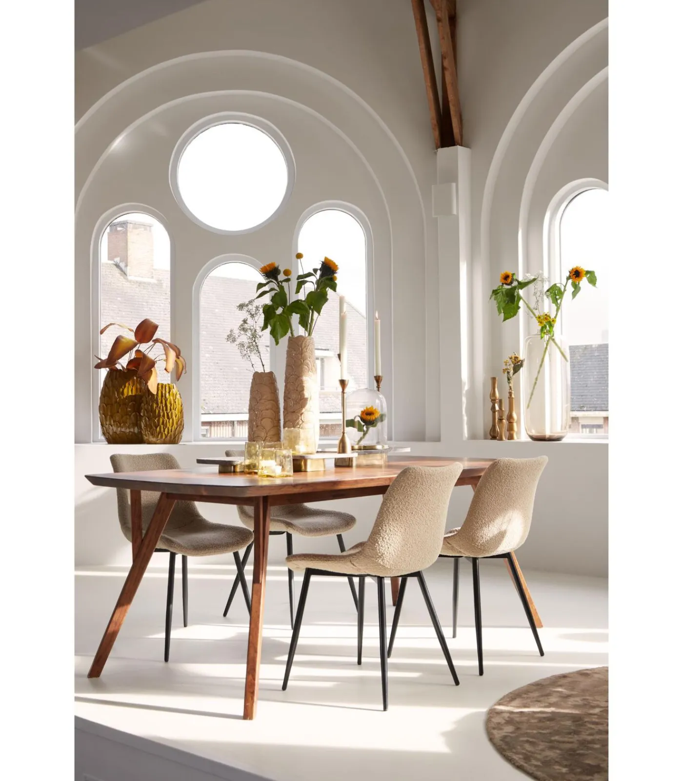 Vaas Feder - Geel - 28.5x19x40cm Vazen