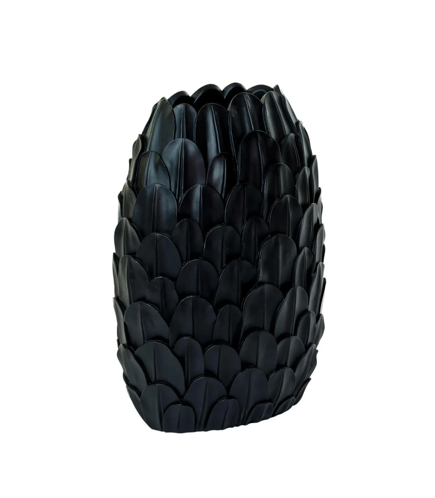 Vaas Feder - Zwart - 28.5x19x40cm Vazen