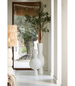 Outlet Vaas Kavandu - Wit - 47x26x100cm Vazen