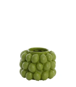 Online Vaas Lemon - Olijfgroen - Ø17.5cm Vazen