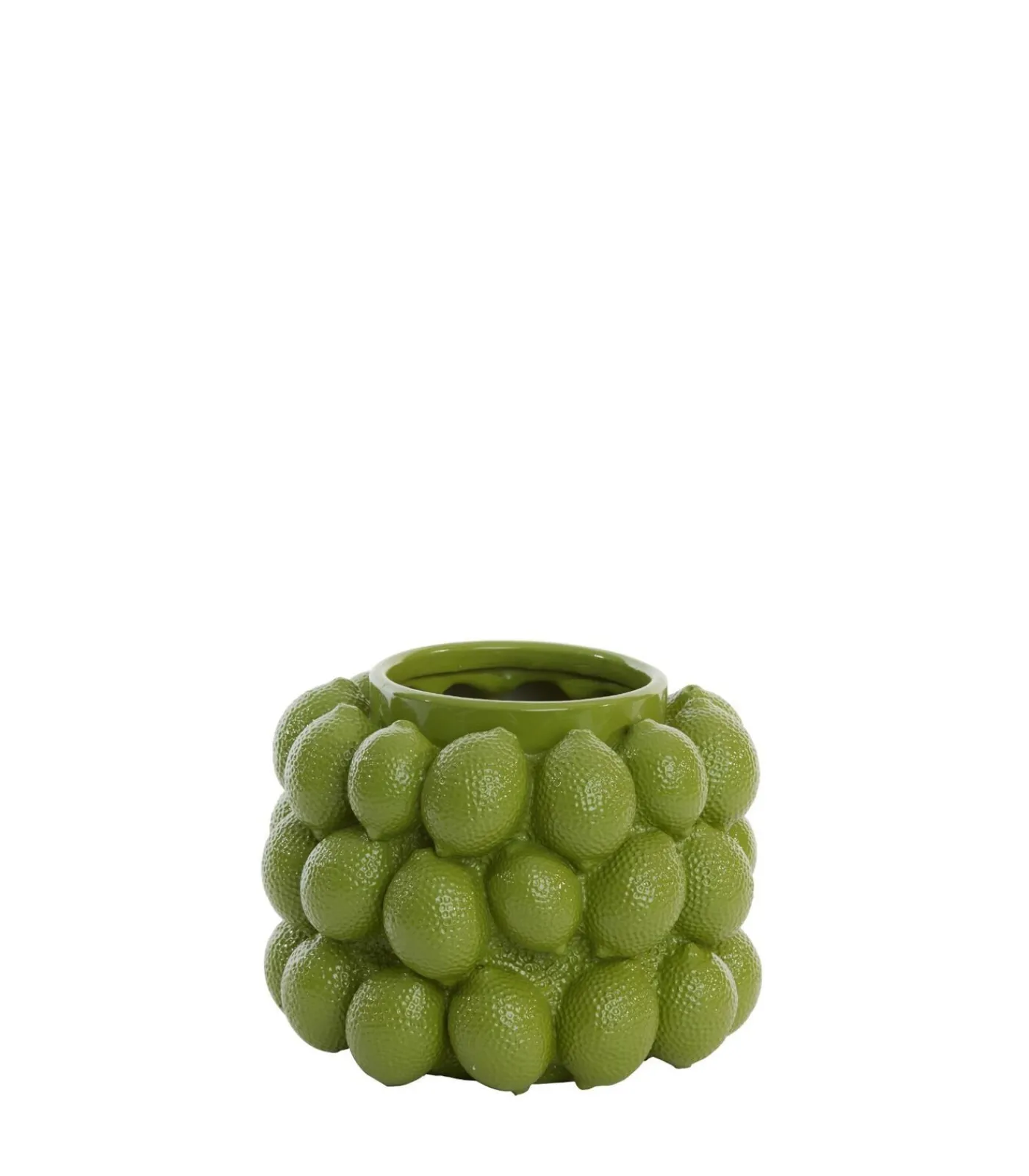 Online Vaas Lemon - Olijfgroen - Ø17.5cm Vazen