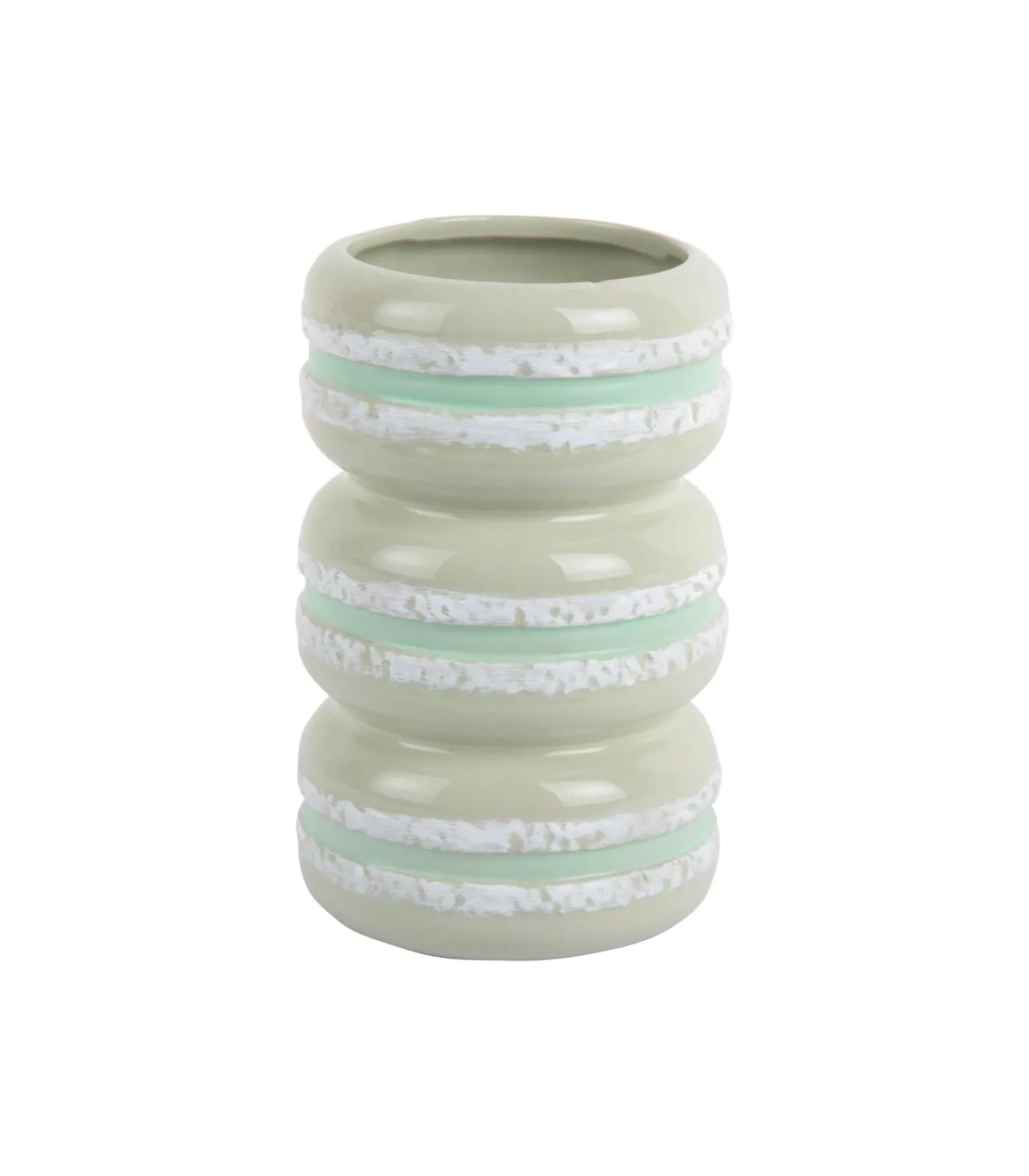 Clearance Vaas Macaron - Zachtgroen - 9.3x9.3x19.5cm Vazen