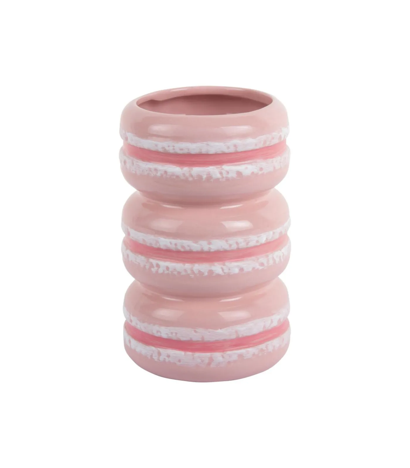 Sale Vaas Macaron - Zachtroze - 9.3x9.3x19.5cm Vazen