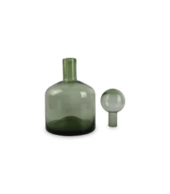 Outlet Vaas met stop 22xH40,5cm groen Fera Vazen