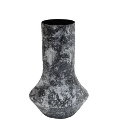 Online Vaas Mosaic Marble - Zwart - 20x20x31cm Vazen