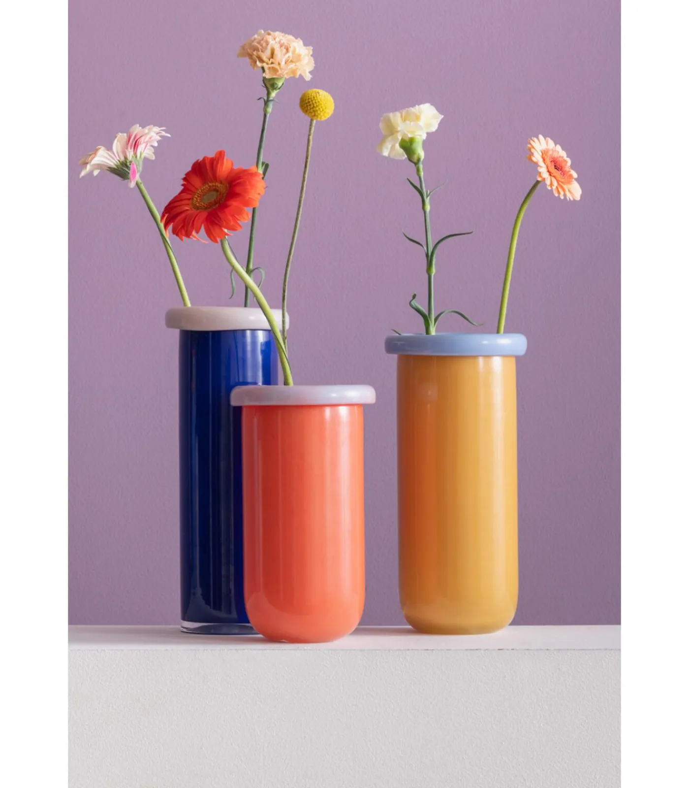 Clearance Vaas Plegado Xxl - Blauw - 12x12x33cm Vazen