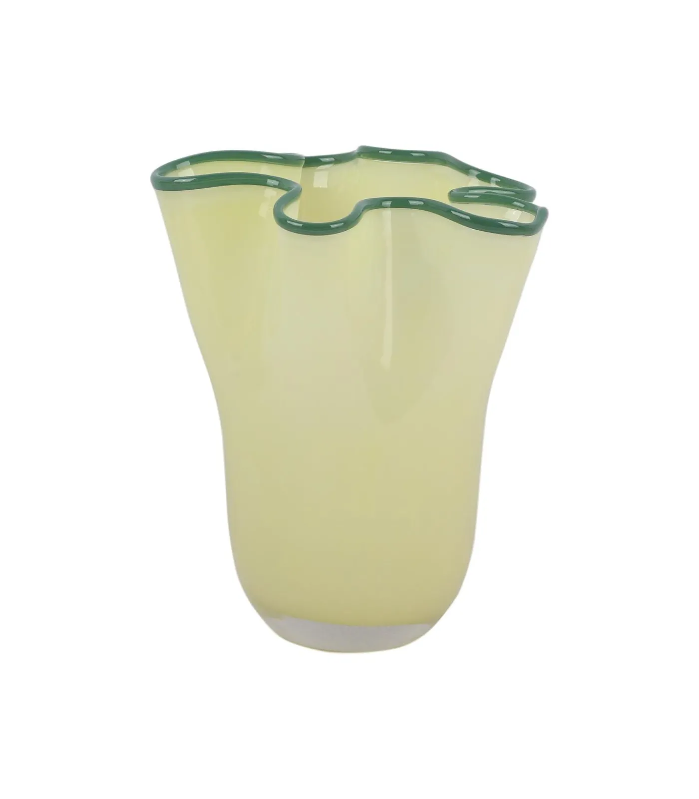 Outlet Vaas Ruffles - Geel - 19.5x19.5x22cm Vazen