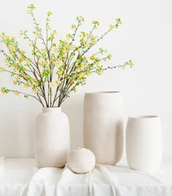 Hot Vaas 24xH42cm wit Bullet Vazen