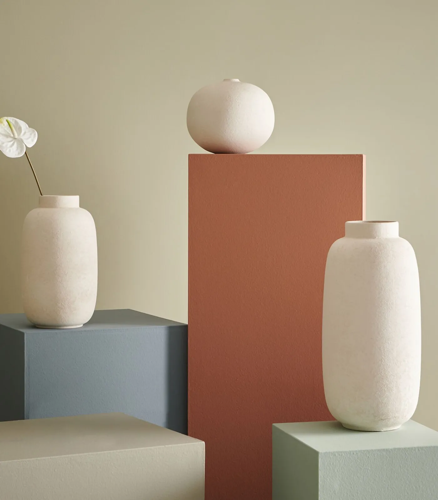 Hot Vaas 20xH34cm wit Bullet Vazen