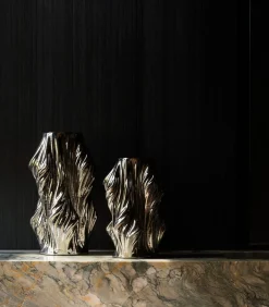 Hot Vaas 20x20xH28,5cm satin Vea Vazen