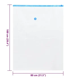 Outlet Vacuüm opbergzakken 10 pcs Transparant en blauw 100 x 80 cm Organiseren