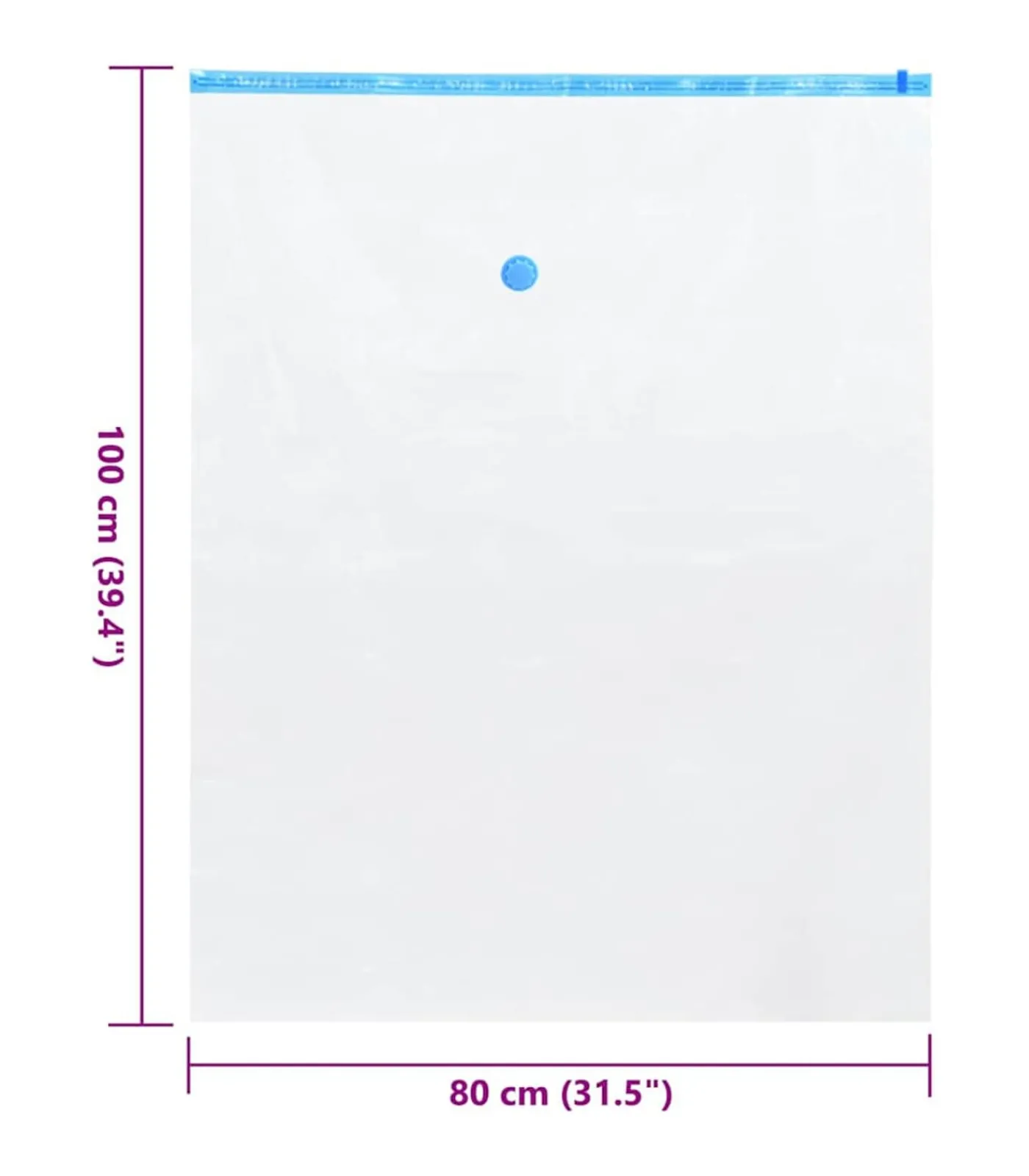 Outlet Vacuüm opbergzakken 10 pcs Transparant en blauw 100 x 80 cm Organiseren