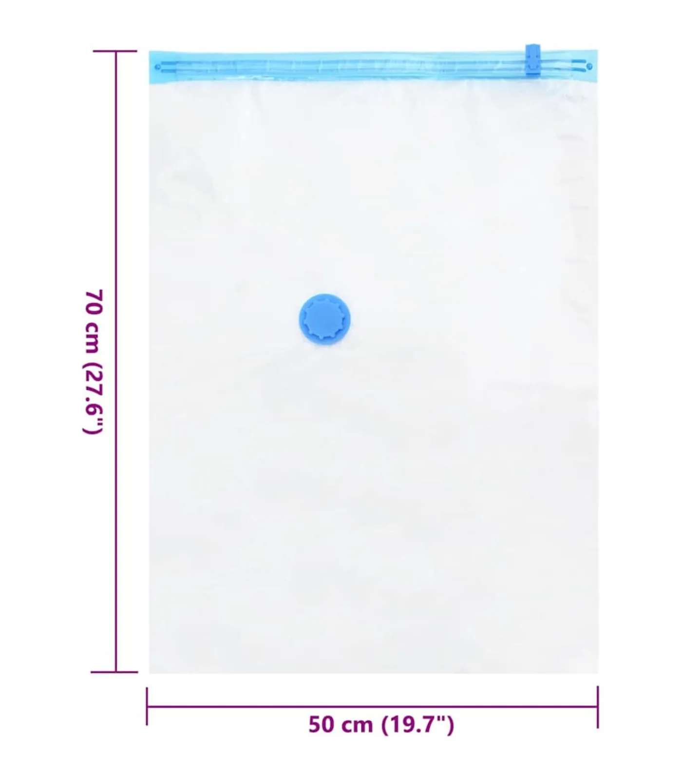 New Vacuüm opbergzakken 20 pcs Transparant en blauw 70 x 50 cm Organiseren