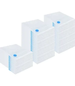 New Vacuüm opbergzakken 50 pcs Transparant en blauw 100 x 80 cm Organiseren