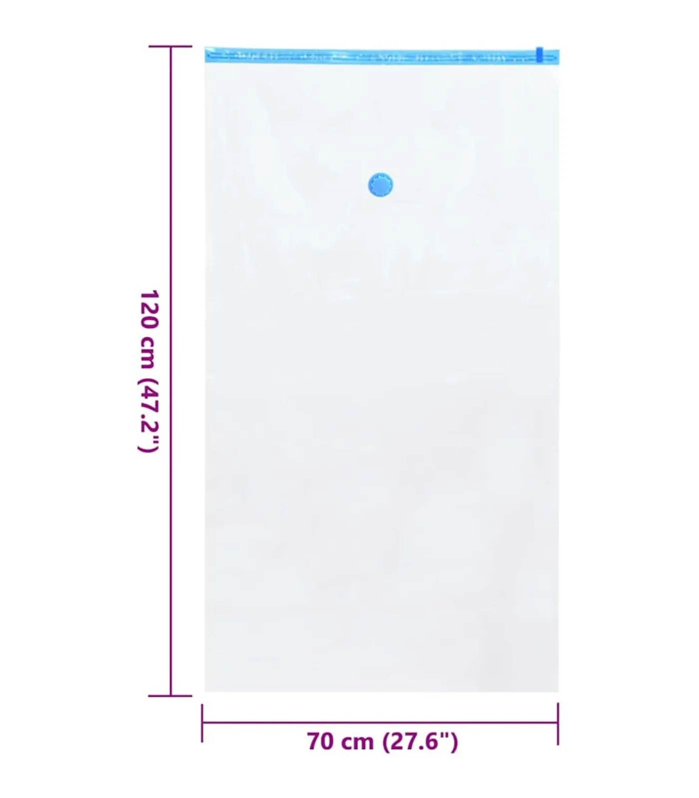 Online Vacuüm opbergzakken 5 pcs Transparant en blauw 120 x 70 cm Organiseren