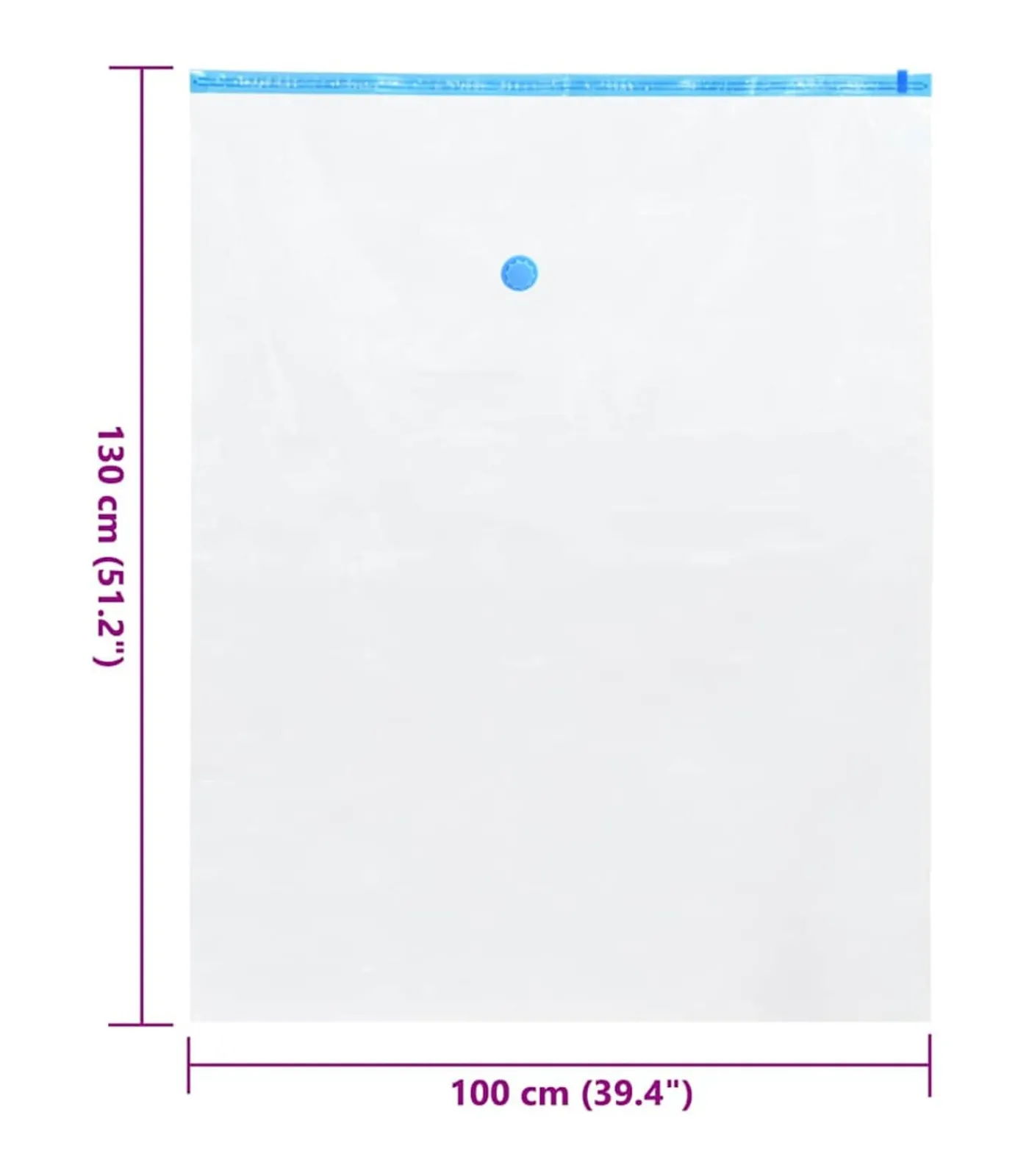 New Vacuüm opbergzakken 20 pcs Transparant en blauw 130 x 100 cm Organiseren